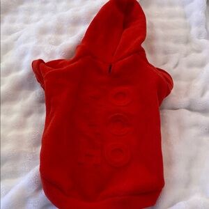 Dog red hoodie size medium